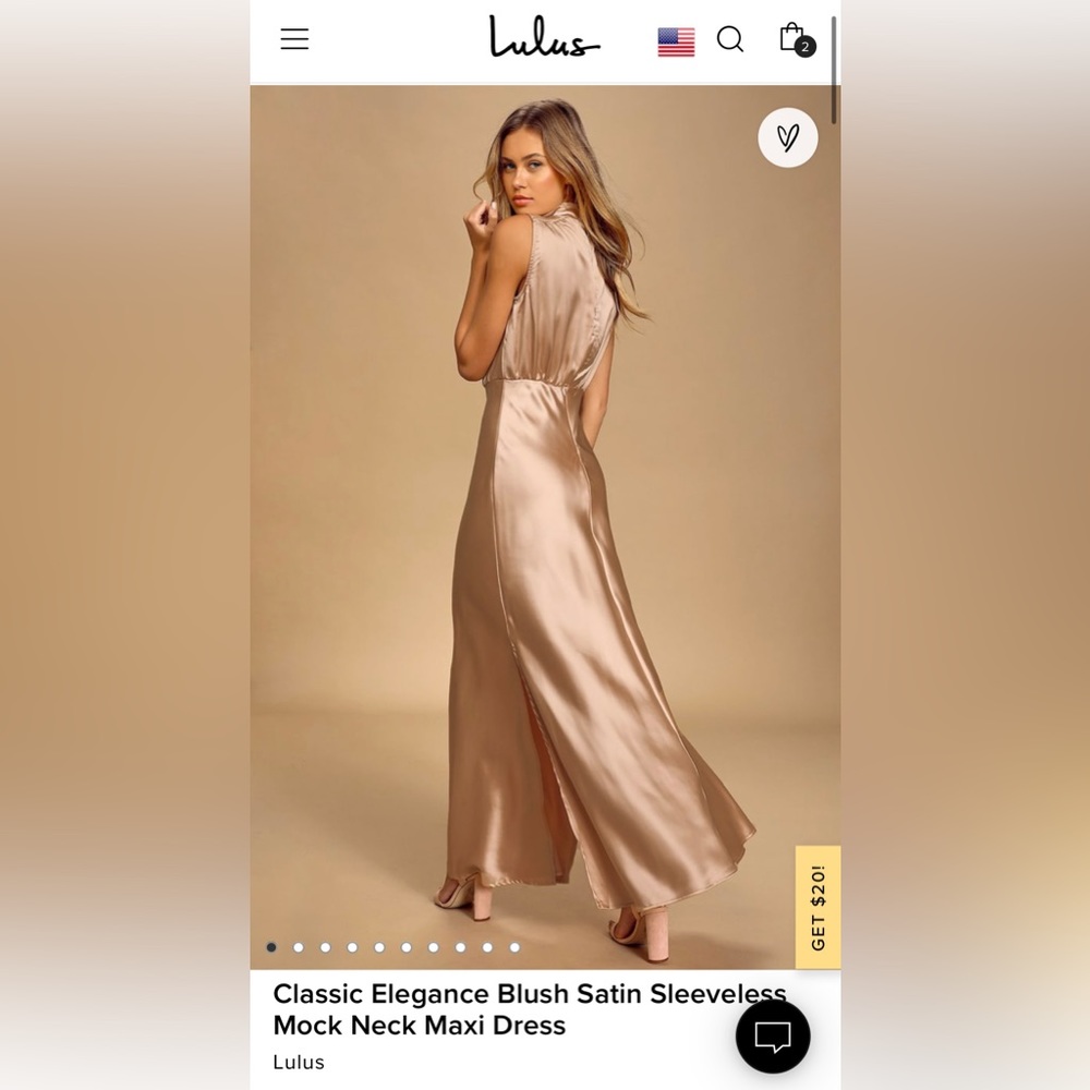 Satin Sleeveless Mock Neck Maxi Dress